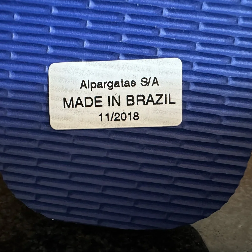 NEW Havaianas Men’s Marine Blue Flip Flop Sandals 13